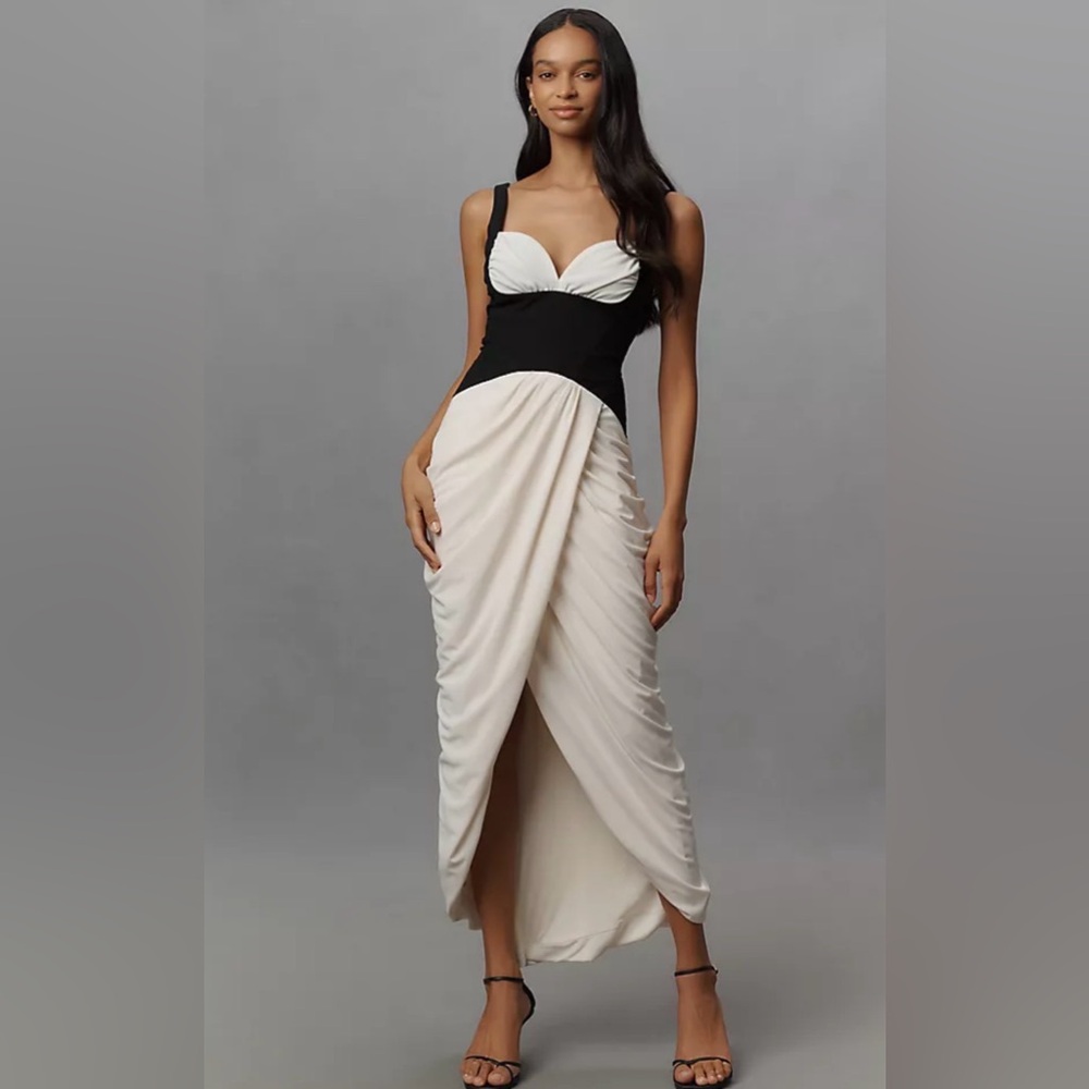 Maeve goddess  Black and Cream Dress